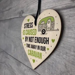 Funny Caravan Sign Wood Heart Hanging Door Wall Sign Campervan Sign Home Gift Keepsake