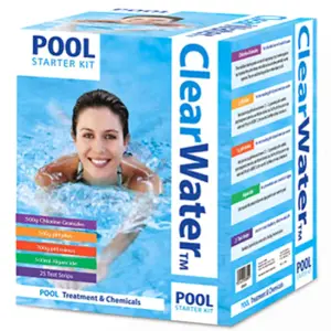 CLEARWATER POOL STARTER KIT CHLORINE GRANULES HOT TUB WATER TREATMENT CHEMICAL