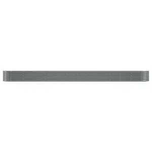 Berkfield Garden Planter Powder-coated Steel 512x80x36 cm Grey