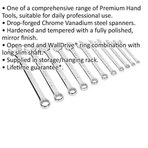 11-Piece Combination Hand Spanner Set with 12 Point Socket Wrenches for All Your DIY Needs