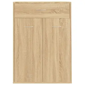 Berkfield Shoe Cabinet Sonoma Oak 60x35x84 cm Engineered Wood