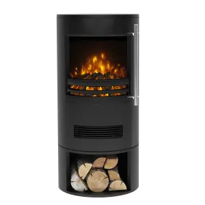 Be Modern Orba 2kW Matt Black Electric Stove (H)850mm (W)410mm