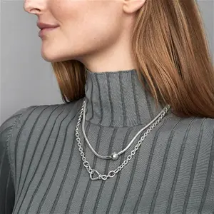 Pandora Moments Snake Chain Necklace - Sterling Silver - Sz. 40 cm