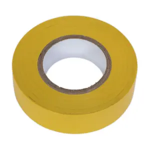 Sealey PVC Insulating Tape Electrical PVC 19mm x 20M Yellow Pack of 10 ITYEL10