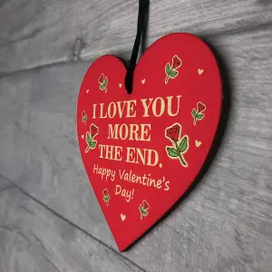 Red Ocean Valentines Funny Gift For Couples Wooden Heart Gift For Boyfriend Girlfriend Novelty Valentines Day Gift For Him Her