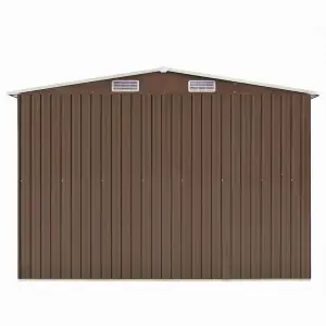 Berkfield Garden Shed 257x392x181 cm Metal Brown