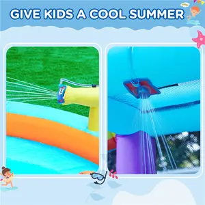 3.7 x 3.9 x 2.4m Inflatable Water Slide and Air Blower