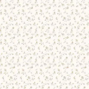 Galerie Miniatures 2 Cream White Small Rose Trail Smooth Wallpaper