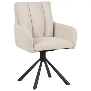 Beliani Modern Set of 2 Chairs SARDOAL Beige