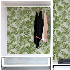 NuWallpaper NU3670 Tortola Peel & Stick Wallpaper, Green