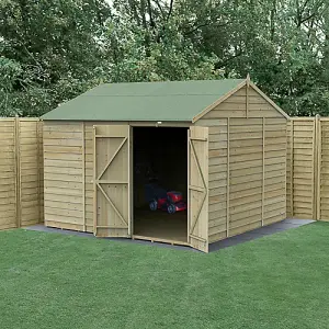 4LIFE Reverse Apex Shed 10x10 - Double Door - No Windows