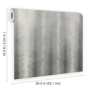 Sublime Silver effect Fur Smooth Wallpaper