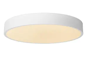 Lucide Unar Modern Flush ceiling light 39,5cm - LED Dim. - 1x24W 2700K - 3 StepDim - White