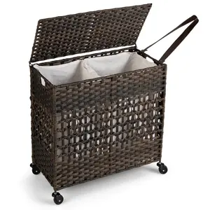 Rolling Laundry Hamper with Handles