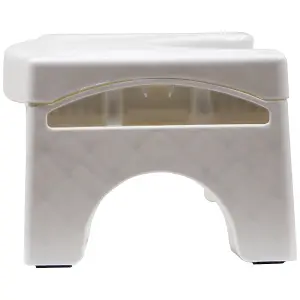 Folding Bathroom Toilet Squat Stool - Easy to Clean - Fits Neatly Around Toilet