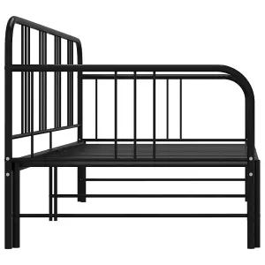 Berkfield Pull-out Sofa Bed Frame Black Metal 90x200 cm