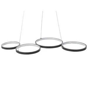 Metal LED Pendant Lamp Black PIBOR