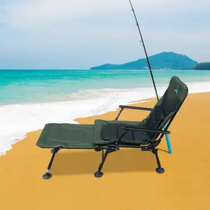 CARPZILLA Portable Folding Fishing Chair with Footrest 170 Recline Extend Green