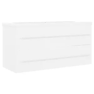 Berkfield Sink Cabinet with Built-in Basin White Engineered Wood