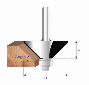 Erbauer ¼" shank Chamfer cutter (Dia)41.3mm