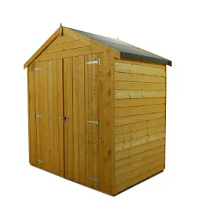 Shire 6x4 ft Apex Wooden 2 door Shed with floor (Base included)