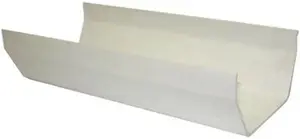 Floplast White Square Gutter Length (l)3m (dia)114mm