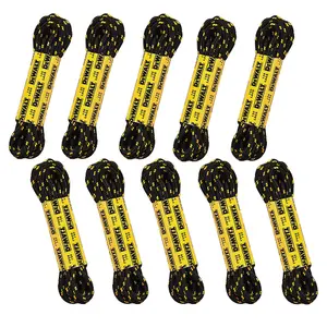 Dewalt Boot Shoe Laces 150mm Polyester Cotton 10 Pairs