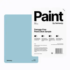 Hemway Chalk Paint Matt A5 Sample, Arctic Blue, Peel & Stick Swatch For Interior Walls Wood