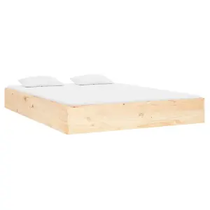 Berkfield Bed Frame Solid Wood 120x190 cm Small Double