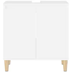 Berkfield Sink Cabinet White 58x33x60 cm Engineered Wood