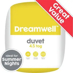 Dreamwell Light Weight 4.5 Tog Duvet - Single