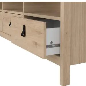 Barcelona TV-Unit 3 Drawers in Jackson Hickory Oak