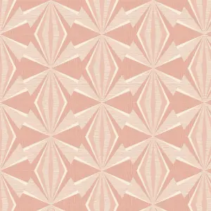 Hoopla Walls Sunray Diamond Pink Matt Smooth 10m Wallpaper