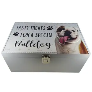 Bulldog Dog Treat Box Dennison Decorative Box