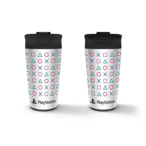 Playstation Shapes Metal Travel Mug Multicoloured (One Size)