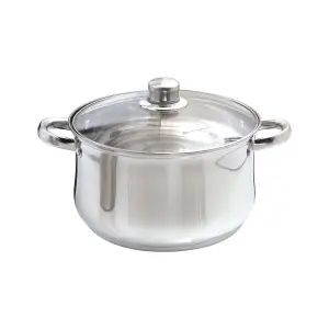 Buckingham Premium Induction Stainless Steel Casserole, 24 cm, 6 L