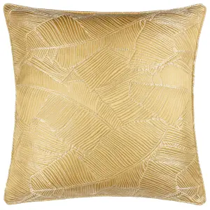 Wylder Seymour Embroidered Woven Jacquard Satin Piped Polyester Filled Cushion