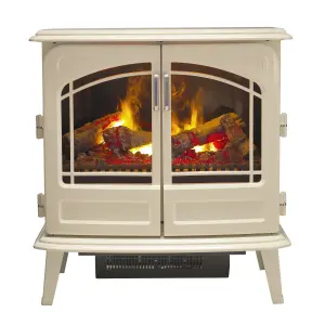 Dimplex Optimyst 2000W Gloss Crème Cast enamel effect Electric Stove