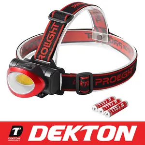 Dekton Pathfinder LED Head Light Torch Headlamp 55 Lumens 10M Range & Batteries