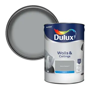 Dulux Walls & ceilings Warm pewter Matt Emulsion paint, 5L