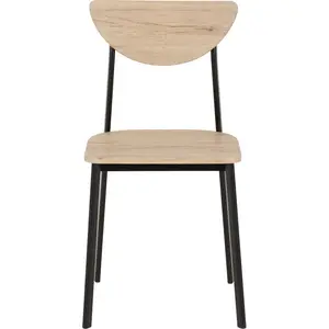 Corrinne Dining Chair (Set of 2) Black/Oak