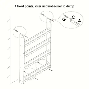 Wall Mounted Childrens Bookcase Kids Display Bookshelf Storage Unit Shelving Rack