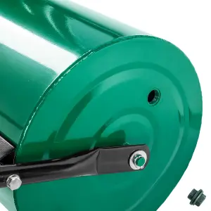 Garden Roller - for lawn levelling, 60 cm wide, 31 cm diameter, padded handle - green