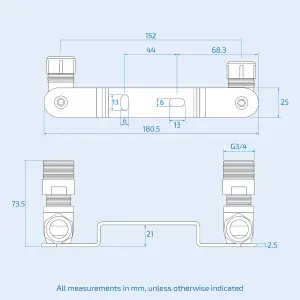 Nes Home Concealed Cavity Shower Bar Valve Wall Mounting Mixer Bracket