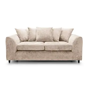 Harriet Crushed Chenille 3 Seater Sofa in Cream