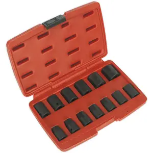 Premium 13 Piece Impact Socket Set with Storage Case - 1/2 Inch Drive