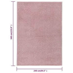 Rug Short Pile 240x340 cm Pink