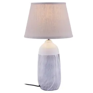 Interiors By Premier Elegant Beige Ceramic Table Lamp, Contemporary Bed Table Lmap, Easily Maintained Lamp for Livingroom Table