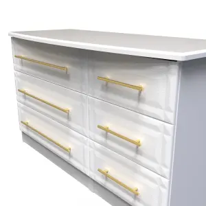 Norfolk 6 Drawer Dresser Unit in White Ash (Ready Assembled)