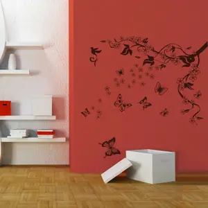 Walplus Wall Sticker Decal Butterfly Vine Decal Art DIY Home Decorations Stickers Stock Clearance